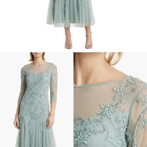 Pizarro Nights Women’s Beaded Illusion Neck Gown size 12 Never Worn